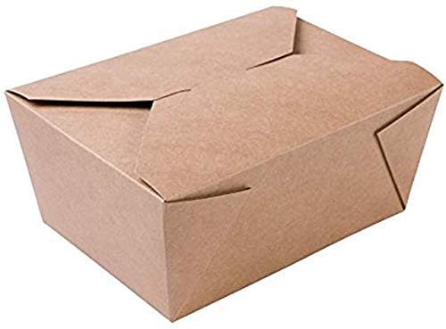 Signature Packaging Kraft Food Takeaway Box Disposable Container Rectangular, Recyclable Lunch To Go, Catering, Fast Food