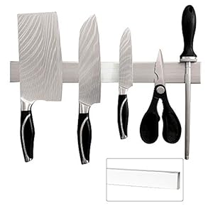 EXLECO 40cm magneetstrip mes, roestvrij staal mes magneetstrip
