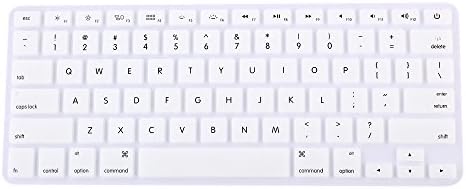MacBook Keyboard Cover for MacBook Air 13" Semi-Transparent Ultra Thin Soft Silicone Skin Keyboard Protector Cover for Apple Laptop (White)