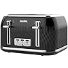 Breville Flow 4-Slice Toaster with High-Lift and Wide Slots | Black [VTT890]