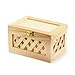 Unfinished Wood Box - Trinket Box - Wooden Jewelry Box, Nested, Beautiful Lattice Design, with Hinged Lid and Clasp (Large)