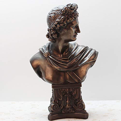 Lependor Bronze Finish Bust of David Michelangelo Statue Sculpture, 12 Inch, Bonded Marble Polyresin - Thumbnail 4