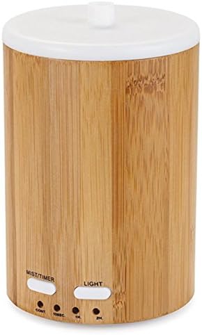 Humidifier Air Conditioning Room Humidity Adjustment Round Bamboo Ultrasonic Spray Aromatherapy Essential Oil