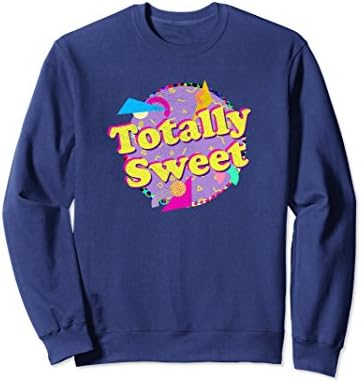 Unisex Totally Sweet Retro Vintage Style 90s Sweatshirt XL: Navy