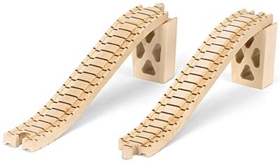 Wooden Train Track - Bridge Track w/Supports - Made in USA