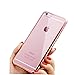 iPhone 7 Case with Gold Plated Frame Luxury Soft TPU Case Cover for iPhone 7 (Rose Gold)