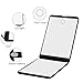 Bukm Magnifying Makeup Mirror Ultra-thin Led Lighted Compact Travel Makeup Mirror, Portable Folding Cosmetic Mirror 8 Bright LED Lights Adjustable Brightness Magnification Vanity Mirrors (Black)