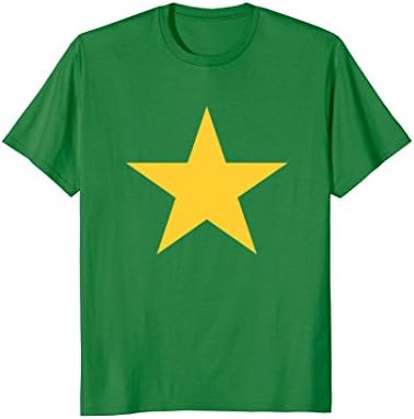 Mens Gold Star Emoji T-Shirt Yellow Sticker 5 Five Pointed Good Medium Kelly Green