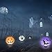 YIPBOWPT 4 Packs Halloween Lanterns, Jack-O-Lanterns Hanging Paper Lanterns LED Pumpkin Spider Bat Skeleton Decorative Lantern Lights Indoor Outdoor Halloween, Holiday Party Favor
