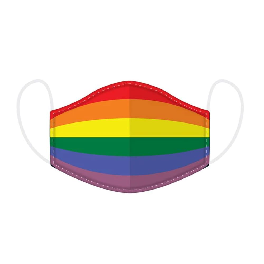 Puckator Re-Usable Washable Adult Face Coverings Masks Breathable (Rainbow)