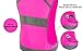 247 Viz Running Reflective Vest with Inside Pocket and 2 Bands, High Visibility Reflective Running Gear Safety Vest Straps for Men Women Kids for Night Running Walking Cycling Pink