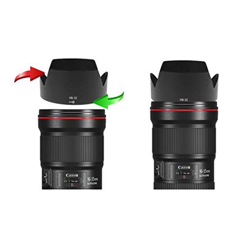 LXH HB-32 Replacement Reversible Dedicated Lens Hood Shade for