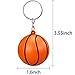 Blulu 20 Pack Orange Basketball Keychains for Party Favors, School Carnival Reward, Party Bag Gift Fillers (Basketball Keychains, 20 Pack)