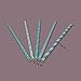 Biodegradable Paper Straws, NUIBY Aqua Baby Shower Straws, Party Straws, 7.8 Inches 125 Packs