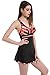 HENGJIA Women's V-Neck Beach Swimsuit One-Piece Backless Swimwear Boy Short Swimdress