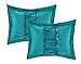 Chic Home 8 Piece Ruth Ruffled Comforter Set, Queen, Turquoise