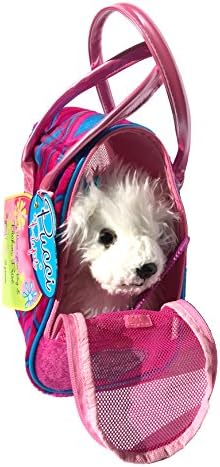 Pucci Pups Bichon Fuise' with Swirly Waves Glam Bag &amp; Comb