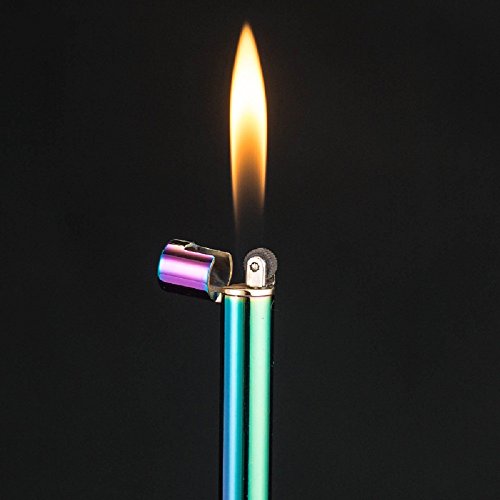 Navpeak Long Strip Refillable Butane Gas Cigarette Lighter Wheel Fire Starter for Men&Women (Multicolor)