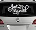 Just Married Car Decal, Wedding Day Car Decor, Just Married Decorations, White 24