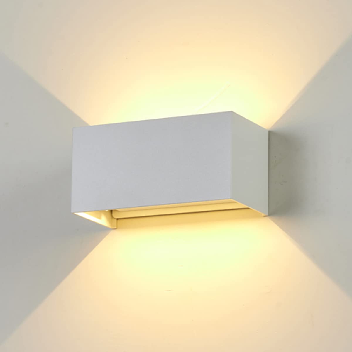 Dr.lazy Led Wall Light Aluminum 20W Indoor Led Wall Lamp 120° Adjustable Up Down Wall Light Outdoor IP65 Waterproof Wall Sconce Lighting Fixtures for Bedroom Hallway stairwells (white/3000K)