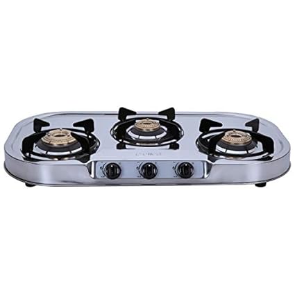 Buy Elica 3 Burner Stainless Steel Gas Stove Inox 753 Ss Online