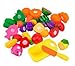 DD-life 16pcs/set Plastic Kitchen Food Fruit Vegetable Cutting Kids Pretend Play Educational Puzzle Learning Plastic Toy Satety