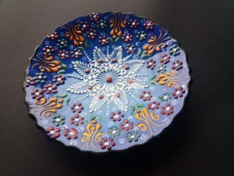 Ayennur Turkish Decorative Plate Handmade Ceramic Ornament for Home&Office Wall Decor