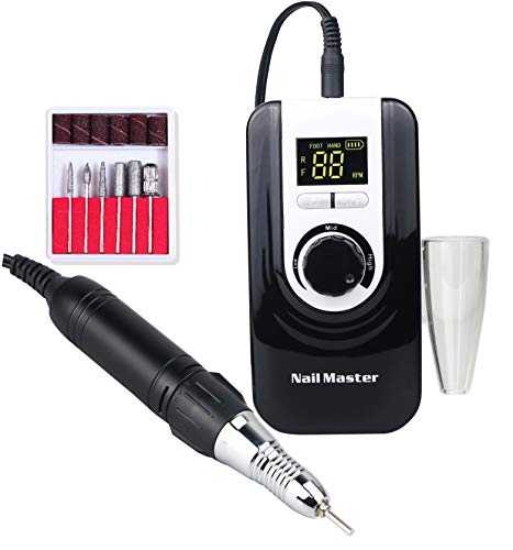 Lumcrissy Portable Rechargeable Nail Drill Machine, 35000RPM Professional Electric Efile Nail Drill for Acrylic Gel Nails Scamander, Acrylic Gel Grinder Tools with 6 Bits