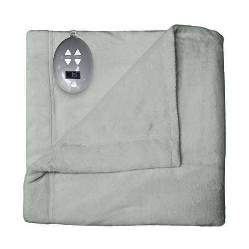 SoftHeat by Perfect Fit | Luxurious Velvet Plush Heated Electric Warming Blanket with Safe & Warm Low-Voltage Technology (Queen, Seaside Blue) - Thumbnail 2