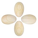 TSLIKANDO Wood Maracas Rattles Eggs 4 Pack Egg Shakers Set Percussion Musical Instrument Toy for Kids