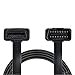 Veepeak OBD2 Extension Cable - Flat Ribbon Cable with Angled Connectors 3.9 Feet 16-pin Pass-Through for All OBD II Vehicles primary