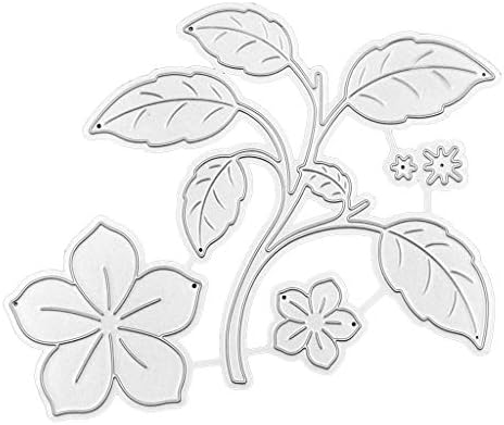 GUINV Cutting Dies,Carbon Steel Flower Leaves Cutting Die Embossing Stencil Template Mold DIY Paper Art Handcraft Scrapbook Bookmark Card Decor