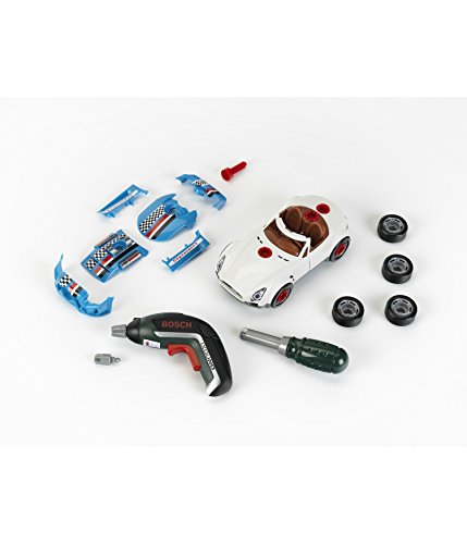 Theo Klein 8630 Bosch Car Tuning-Set | Zerlegbares Auto mit Tuning Zubehör | Mit batteriebetriebenem Akkuschrauber | Verpackungsmaße: 30cmx6,5cmx25cm Motorikspielzeug|Spielzeug für Kinder ab 3 Jahren – Bild 4