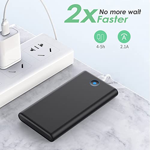 FOCHEW Portable Charger, 2Pack 20000mAh Power Bank Ultra Slim Fast