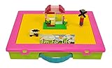 Lego-Compatible Organizer Case with Building Plate(Yellow)- Fun for Life is Pefect Lego Compatible Storage Case Fits up to Approx 1000 Lego Parts