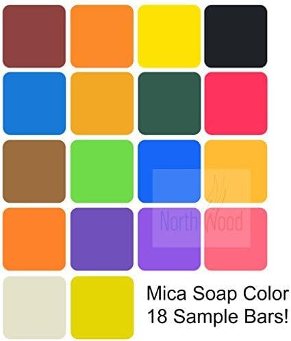 Mica Soap Color Bar Sample Set - 18 Colors - Sparkle & Shimmer Soap Color Bars
