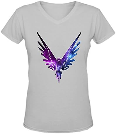 Maverick Logo T Shirt,Logan Paul Logang YouTube womens V Neck T-Shirts Grey XXL