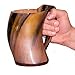 Norse Tradesman Original XL Viking Drinking Horn Mug - 100% Authentic Beer Horn Tankard With Hardwood Base & Burlap Gift Sack | The Original, High Polish, approx. 30 oz