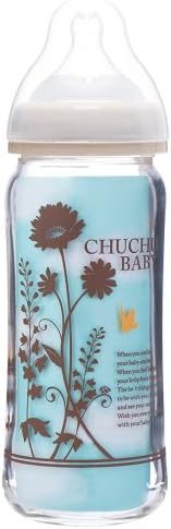 JEX Chu Chu Baby Wide Mouthed Baby Glass Bottle, 240ml, 1 Count