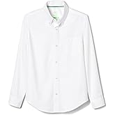 French Toast Boys Adaptive Long Sleeve Oxford Shirt with Hidden Hook and Loop Placket and Cuffs