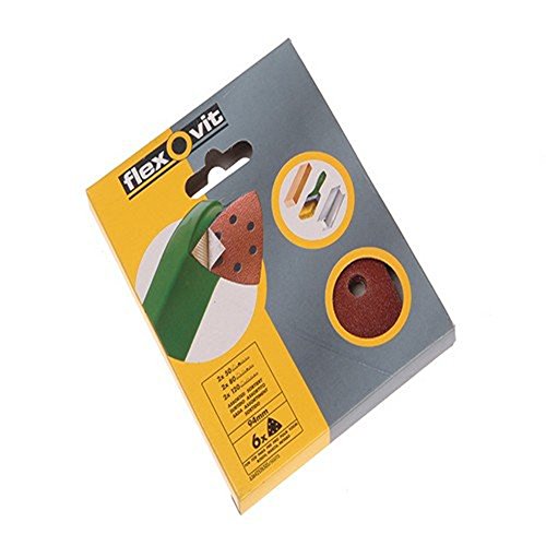Flexovit FLV26398 Velcro Backed Delta Sanding Sheets - 94mm - Crs (6pk)