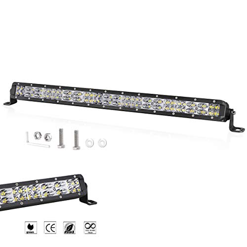 LED Light Bar 20 Inch, Swatow Industries 180W OSRAM Spot Flood Combo Slim Off Road Light Bar Dual Row Fog lights Bumper Lights Work Lights LED Driving Lights for Truck SUV UTV ATV Boat - 2 Yr Warranty - Thumbnail 7