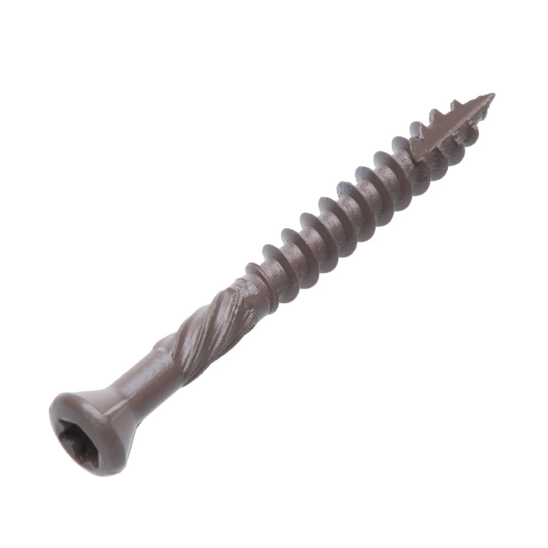 5mm Wood Screws Self-Tapping Torx Brown with High Anti Corrosion Protection C4 Multi Purpose Use the Pozi Flat Head (Box of 200pcs) Size: 5mm x 80mm