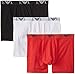 Emporio Armani Men's Cotton Boxer Briefs, 3-Pack, Black/White/Red, Small
