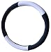 Mayco Bell Car Steering Wheel Cover 15 Inches Comfort Durability Safety (Black White)