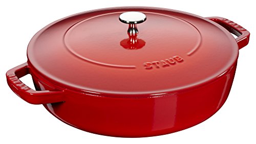 STAUB Braising Pan, Cast Iron Casserole 24 cm, 2.4 L, Made in France