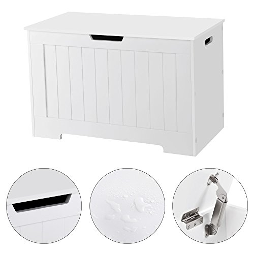 VASAGLE LiftTop Storage Chest, Entryway Bench with 2 Safety Hinges