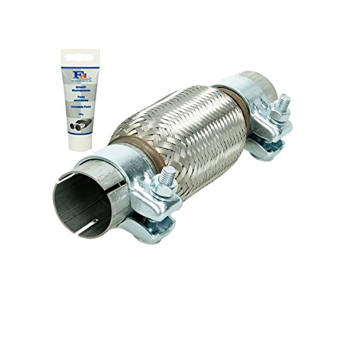ECD Germany 45 x 150 mm 1,75" x 6" Universal exhaust flex pipe