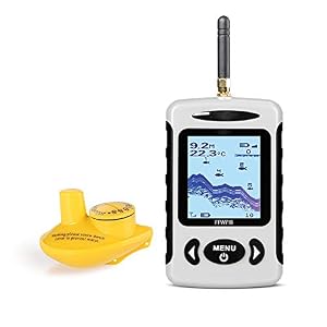 Zhbd Détecteur De Poisson Poisson Sans Fil Finder 120 Mètres Plage 45 Mètres De Profondeur Fish Finder Avec écran Lcd…