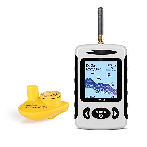 Zhbd Détecteur De Poisson Poisson Sans Fil Finder 120 Mètres Plage 45 Mètres De Profondeur Fish Finder Avec écran Lcd…